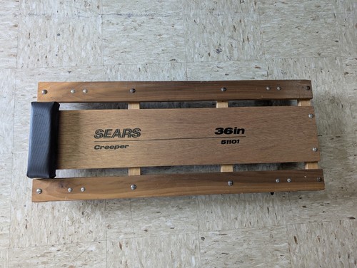 Sears Creeper 51101 36” Padded Rolling Mechanic Creeper – Great Condition