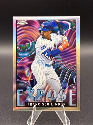 2026 Topps Chrome-Francisco Lindor Expose SSP 08/10 #TCE-9 - Picture 1 of 2