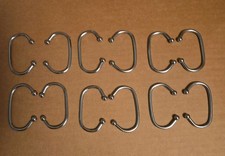 12 Shiny Heavy Duty Stainless Steel Shower Curtain Hooks