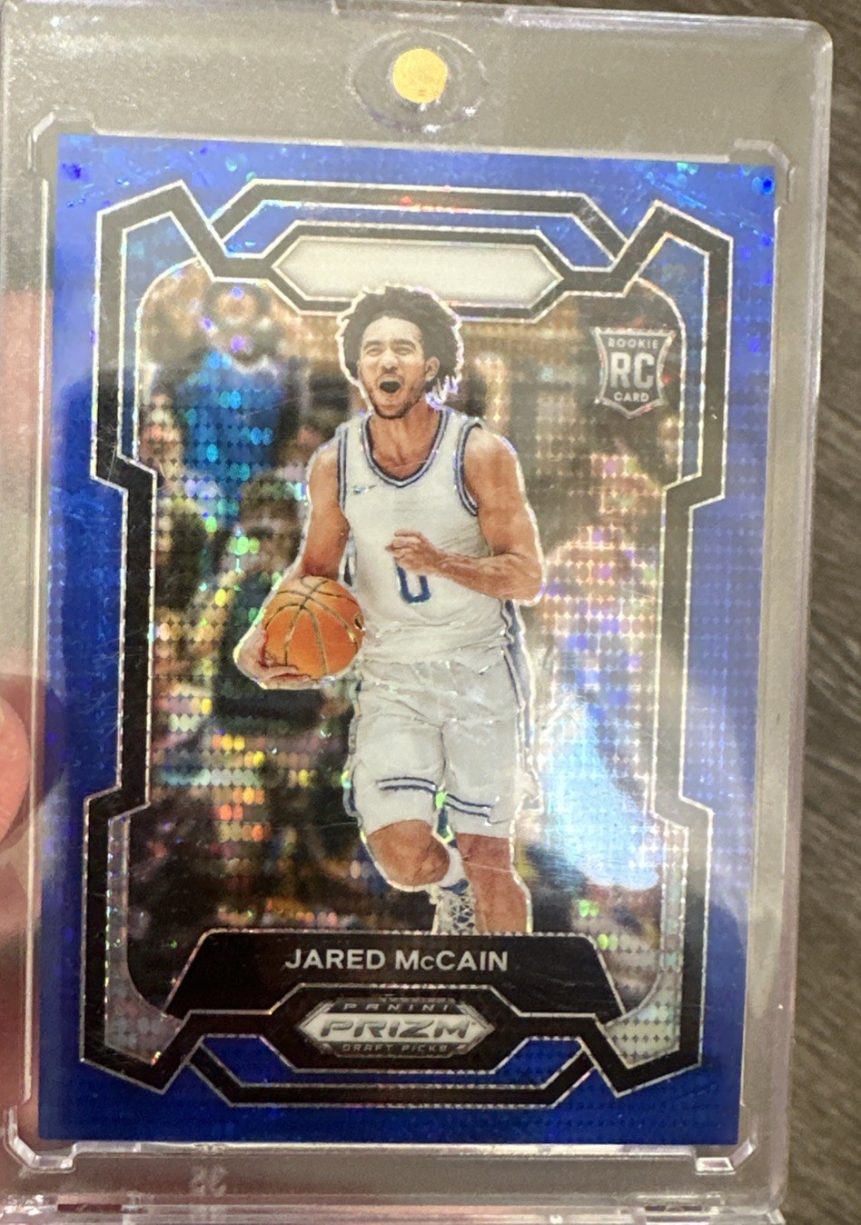 2024 Panini Prizm Draft Picks Basketball Jared McCain #35 RC Rookie Blue Ice /99