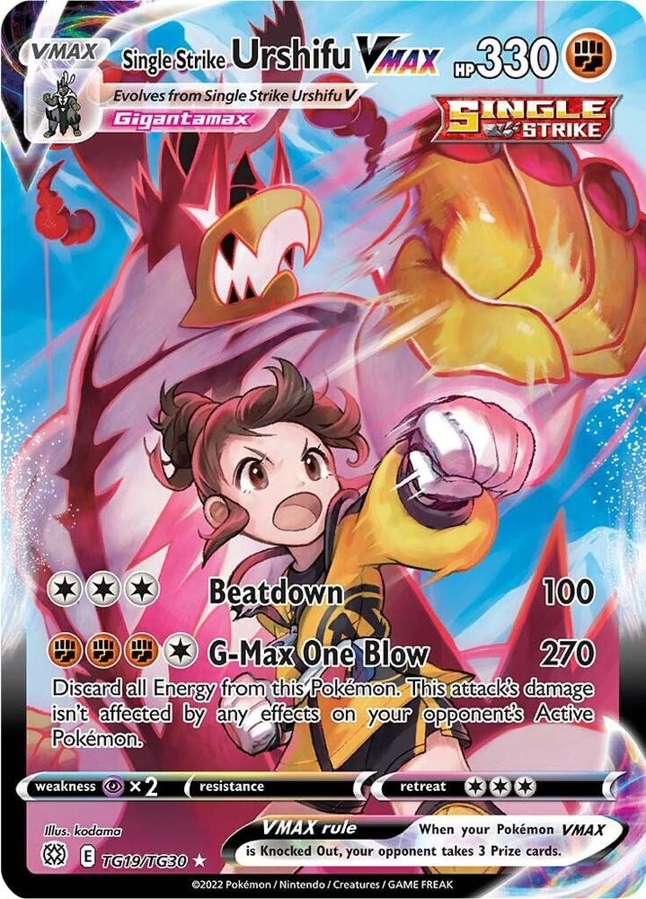 Single Strike Urshifu VMAX - TG19/TG30 - Brilliant Stars - Pokemon TCG - NM HOLO