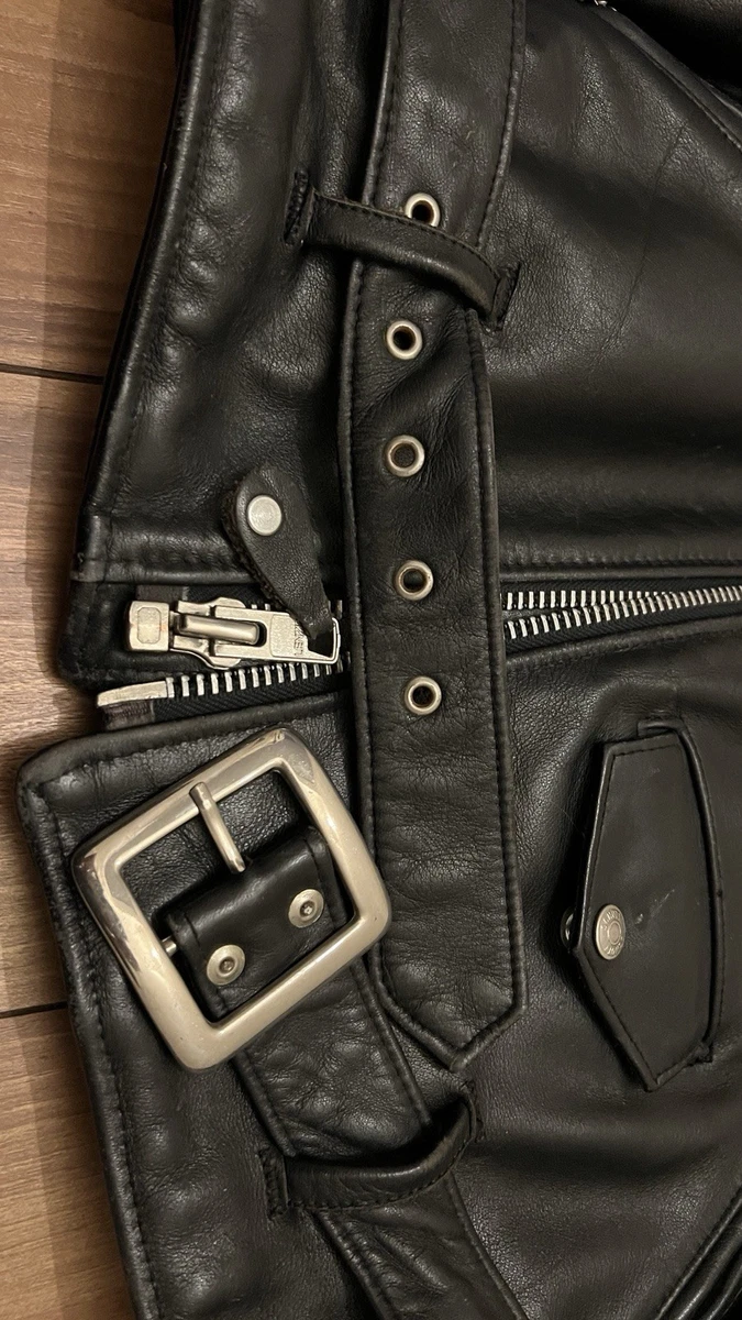 Chaqueta de moto de cuero de dirección Schott Perfecto Double 618 36 641 613 118