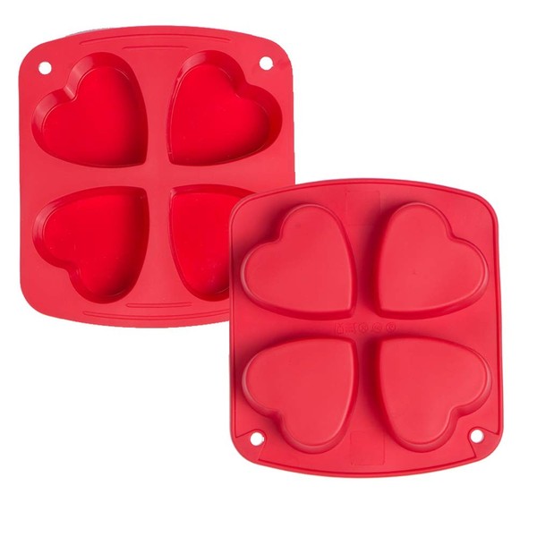 Herz Muffinform Silikon Backform Mini Kuchenform Antihaft HitzebestäNdig 2 StüCk-image