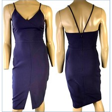 Likely Brooklyn Spaghetti Straps Sheath Pencil Dress Size 2 Navy  Blue Stretchy