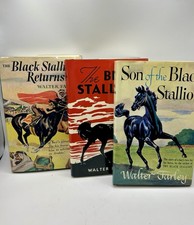 The Black Stallion Series 3 Book Lot HC DJ Walter Farley 1941 1945 1947 Vintage