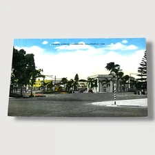 Postcard Orange Avenue Coronado California Linen Card E92