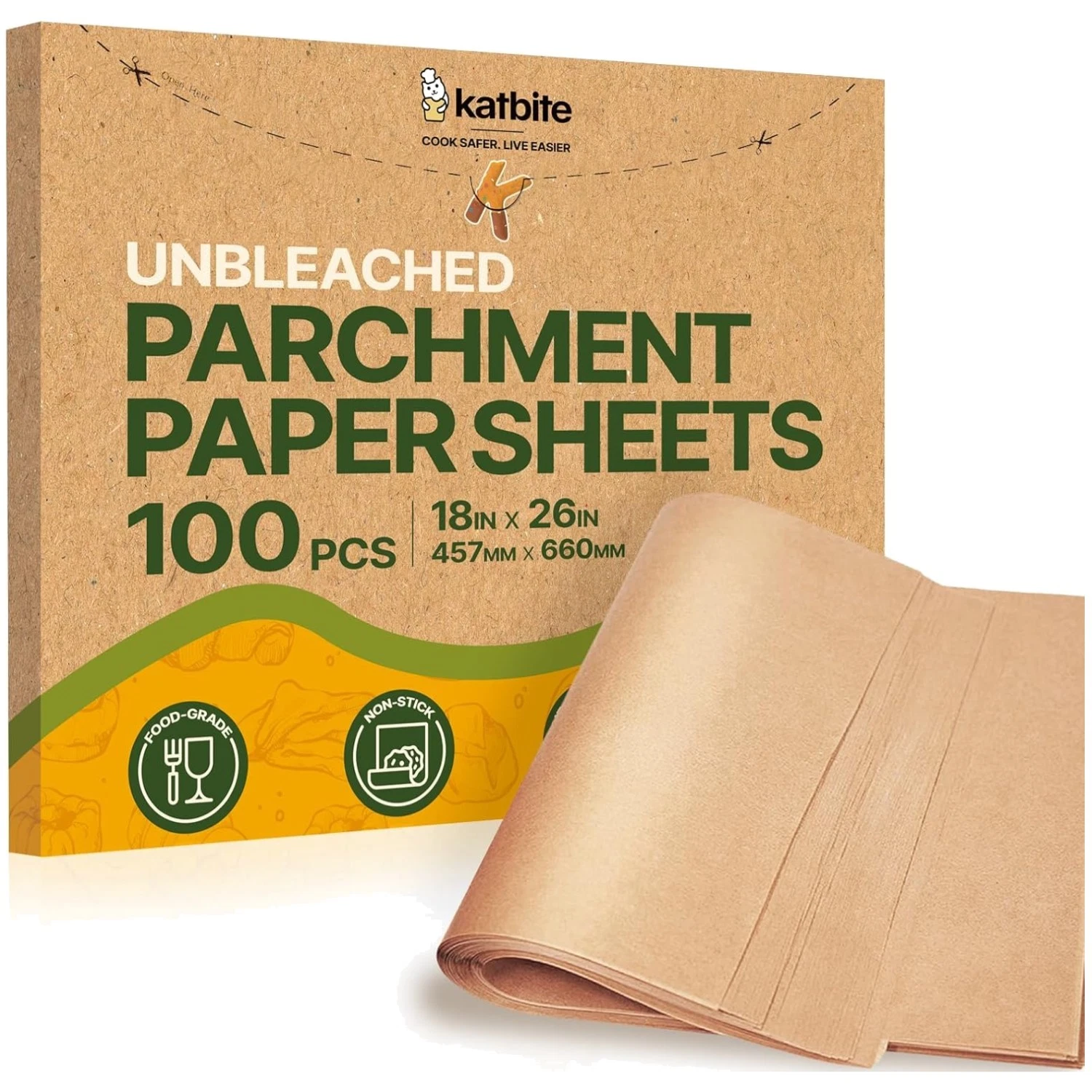 18x26 Baking Parchment - 100 Sheets, Unbleached