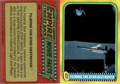 1980 Topps The Empire Strikes Back Series 3 #348 Filming the Star Destroyer