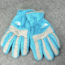 The North Face TNF Gloves Girls Large Blue Fleece Lined Winter Outdoor Ski Gear