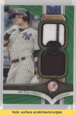 2018 Topps Tribute Single Subject Dual Relics Green /99 Clint Frazier READ 1v3