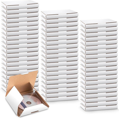 50 Pcs 5 5/8''L X 5''W X 7/16''H Cd Mailer Box Cd Shipping Boxes Corrugated Mailing