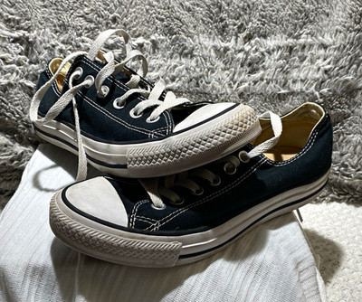 Converse Chuck Taylor All Star Low Top Black Canvas Lace-Up Sneakers