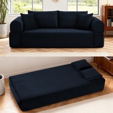 Compression Floor Sofa-Convertible Sofa Bed,Corduroy Boneless Couch with Storage