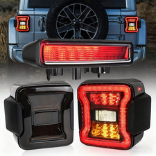 für Jeep Wrangler JL 2018-2022 LED Rückleuchten mit Hochmontiertes Bremslicht 