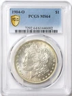 1904-O $1 Morgan Silver Dollar PCGS MS64 - Blazing Luster / Lightly Toned