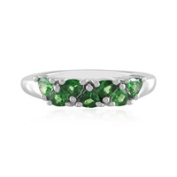 Cavill Tansania Tsavorit Silberring 0,486Ct Trillant Schmuck Damen Echtschmuck