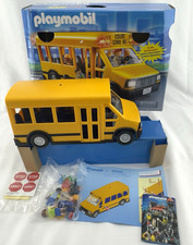 Playmobil School Bus 5940 Flashing Lights Bus Driver And Students Complete