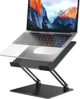 BESIGN LS10 Aluminum Laptop Stand, Ergonomic Adjustable Notebook A-Black 