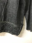 Fat Face Women's Marl Grey Jumper Size UK 12 Crochet  Hem Long Sleeve Knit Top