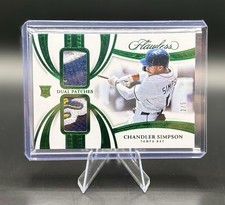 2025 Panini Flawless, Chandler Simpson Dual Patches #DP-CS, /5 Rays (RC)