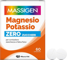 Massigen - Magnesio E Potassio Senza Zucchero, 60 Capsule, Integratore per Equil