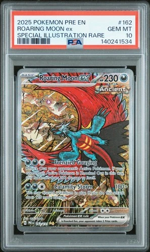 2025 POKEMON PRE EN-PRISMATIC EVOLUTIONS #162 ROARING MOON EX PSA 10