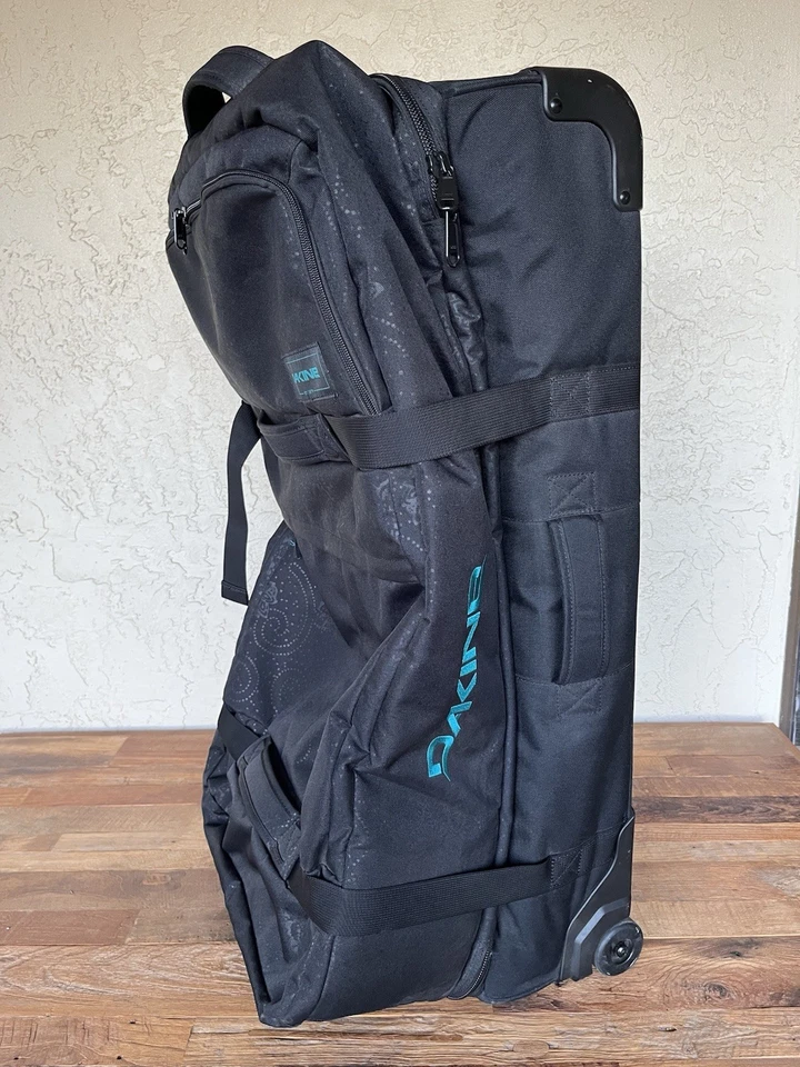 "Maleta de lona con ruedas verticales Dakine, bolso - negro/verde azulado 30x16"" estampado de diseñador" Foto 2 de 4