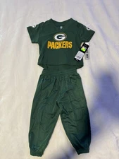 NWT Toddlers NFL Apparel Green Bay Packers Green Size 12M Jersey and Pants $32