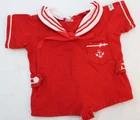 Vintage Cabbage Patch Kids Doll Clothes Sailor Suit Red with White Anchor READ