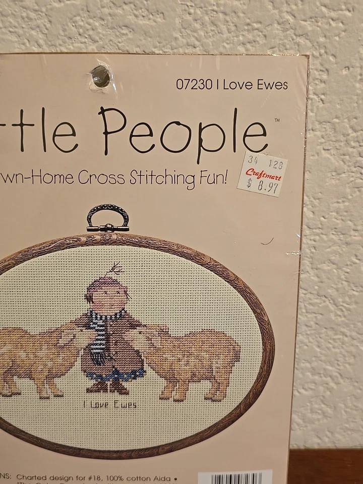 Kit de ponto cruz contado JCA Little People 07230 I Love Ewes Dianne L Patterson - Imagem 4 de 4