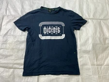 HUGO BOSS Mens T-Shirt Regular Fit Blue Size Small