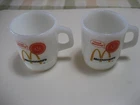 2 Vintage McDonalds NEW Fire King Mug  Milk Glass Coffee Cup collectible's