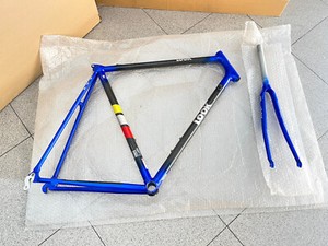 Cadre Carbone Look KG 386 - 53 Cm, Noir Et Bleu, Aluminium/carbone