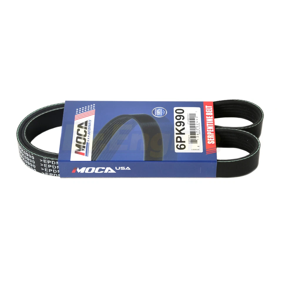 Ремень змеевика EPDM переменного тока для 1987 Porsche 944 2,5 л GAS SOHC DOHC 6PK990 - Изображение 4 из 4