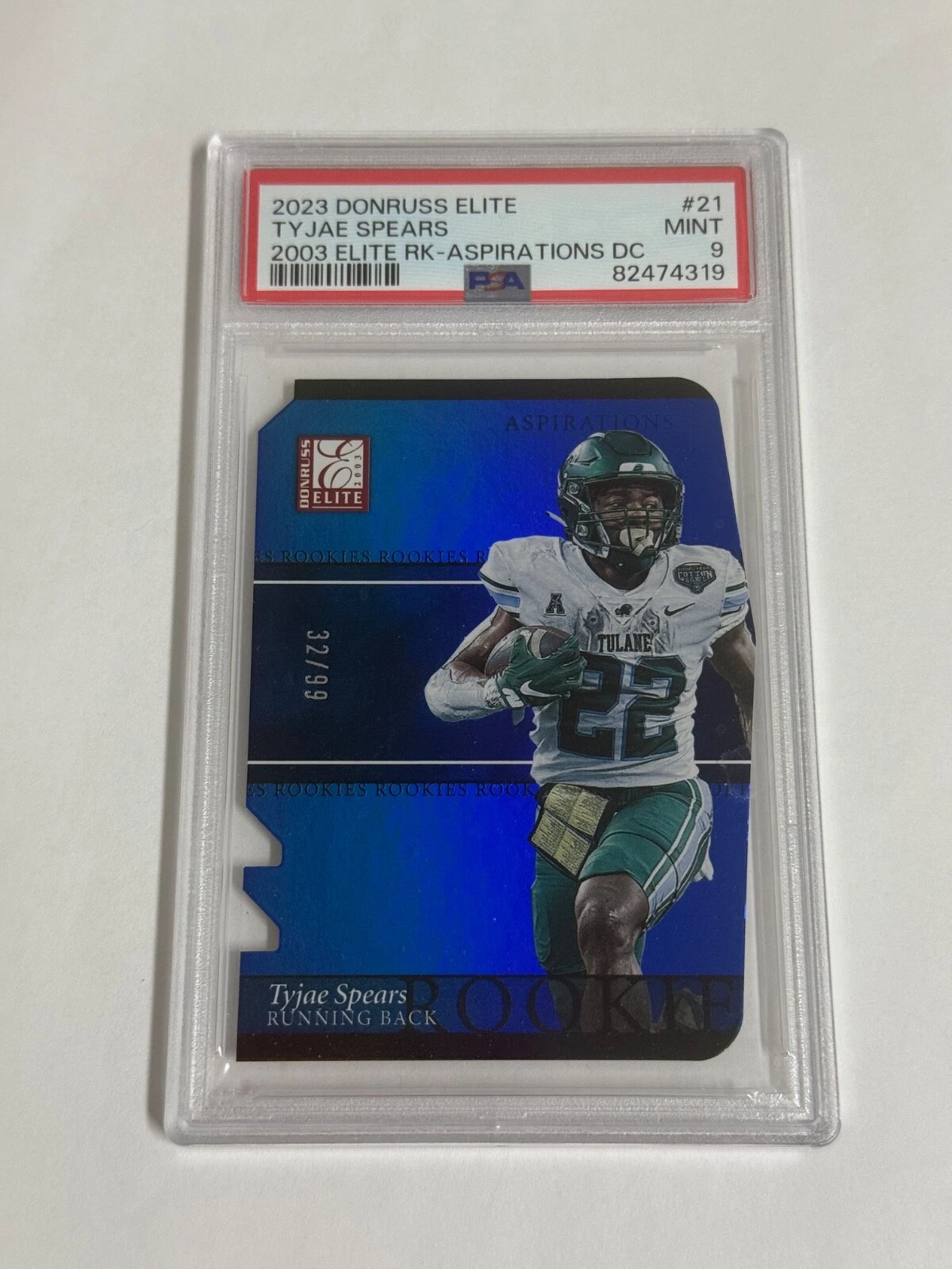 Tyjae Spears Panini Donruss Elite 2003 Elite Rookies #21 Aspirations Die-Cut