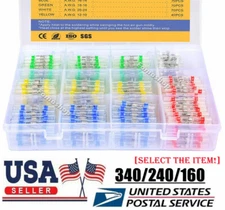 340/240PCS Waterproof Solder Stick Seal Sleeve Heat Shrink Butt Wire Connectors
