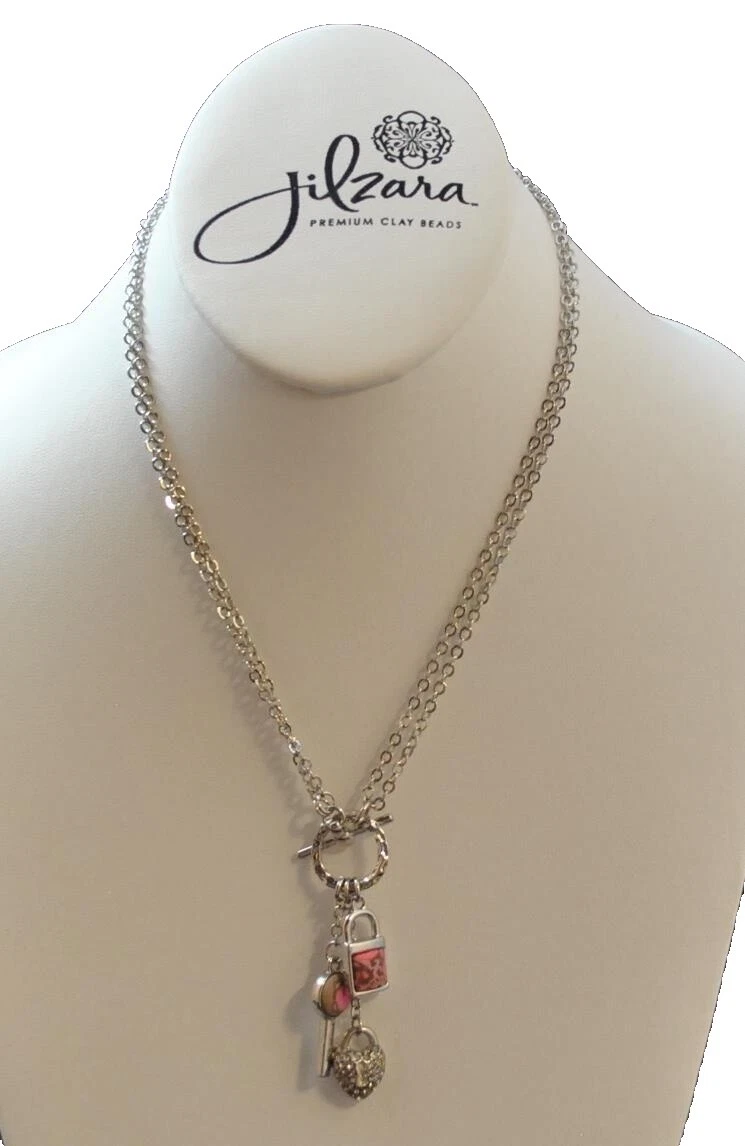 Clay rodio plateado sin Piedra Collares y colgantes hechos a mano