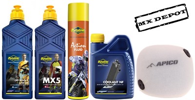 PUTOLINE OIL SERVICE KIT & AIR FILTER for KTM SX125 SX150 2016 - 2021 