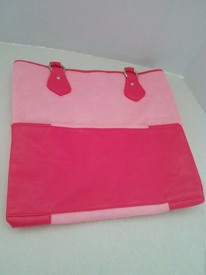 Bolso/tote de playa Mark by Avon 2005 grande rosa flamenco tela nuevo sin etiquetas Foto 4 de 4