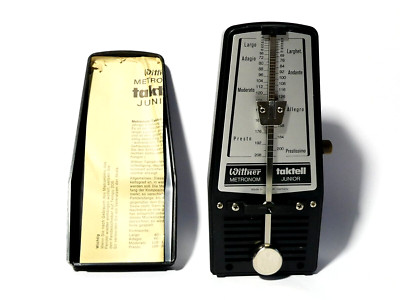 Vintage deutsches TAKTITELL Junior WITTNER Metronom schwarz Kunststoff & Metall