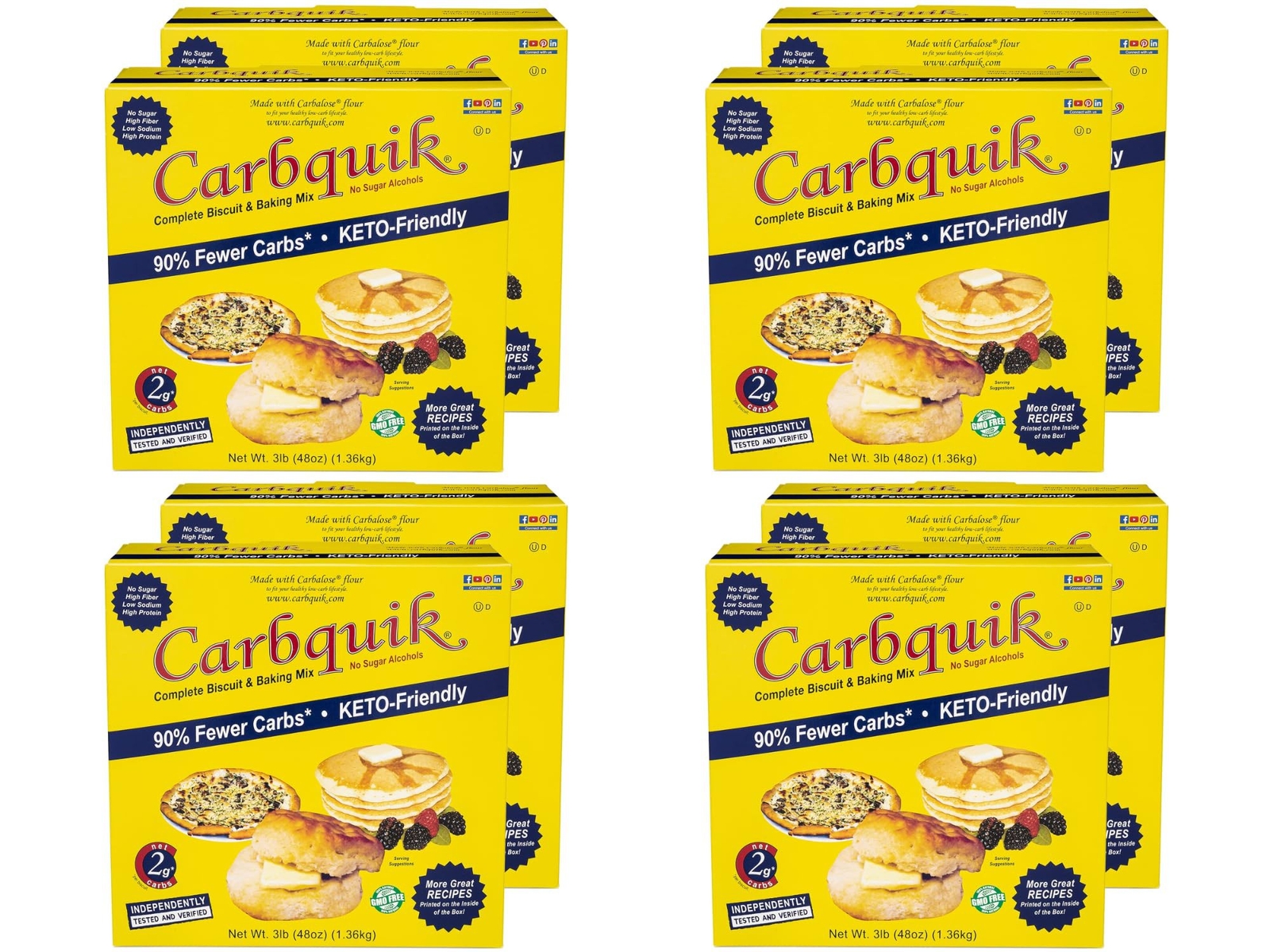 Carbquik Biscuit & Baking Mix (3 lb) Mix for Keto Pancakes, Biscuits
