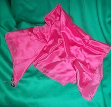 ENCHANTAL VINTAGE SILK SCARF JAPANESE SILK SCRAF FUCHSIA PINK 26.5 IN