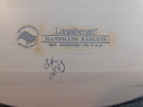Longaberger Basket Shade Hat Wall Hanging Signed RARE! - Picture 2 of 4