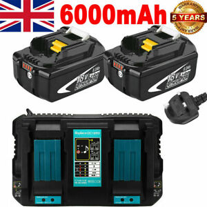 18V Battery For Makita BL1860 BL1850 BL1840 BL1830+DC18RC DC18RD DC18RF Charger