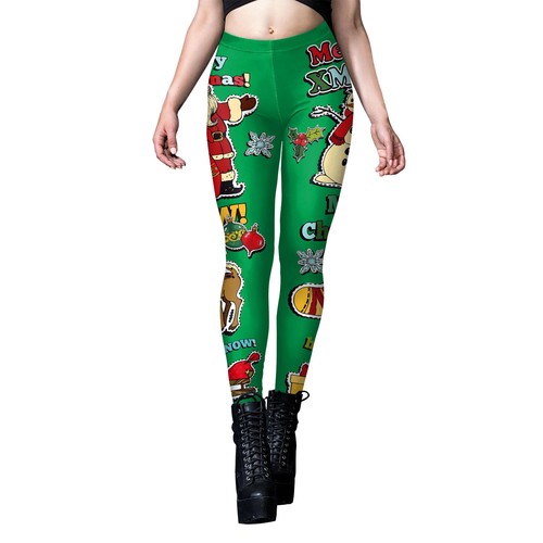 Cosplay Halloween Christmas Thanksgiving Leggings Women Elastic Skull Yoga Pants - Picture 23 of 43