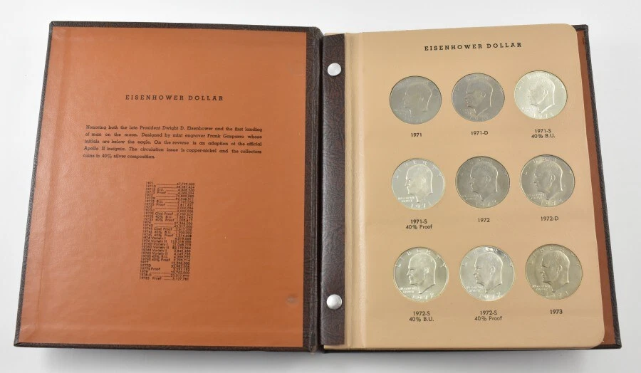 H.E. Harris Eisenhower-Anthony Dollars Folder 1971-1999 - Coin - Foto 11
