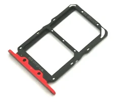 OEM HUAWEI HONOR VIEW 20 PCT-L29 REPLACEMENT RED DUAL SIM CARD HOLDER TRAY