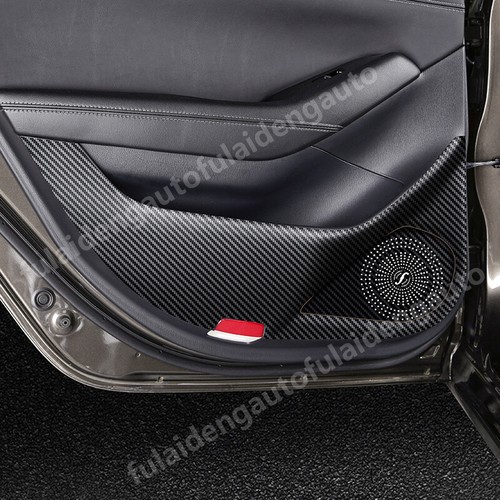 For Mazda 6 Sedan 2018-21 Carbon fiber Door Anti Kick Pad Protective Trim cover - Imagen 4 de 5