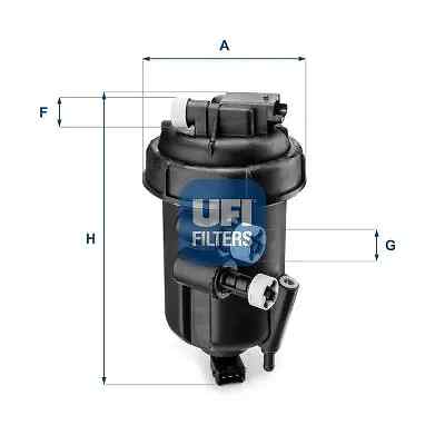 Filtro carburante Cartuccia filtro 55.108.00 UFI per FIAT PUNTO