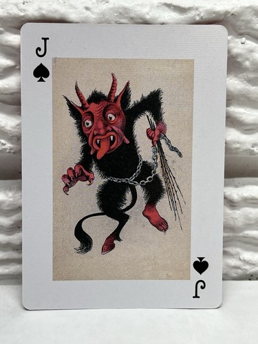 Single Swap Krampus Jack of Spades Playing Card